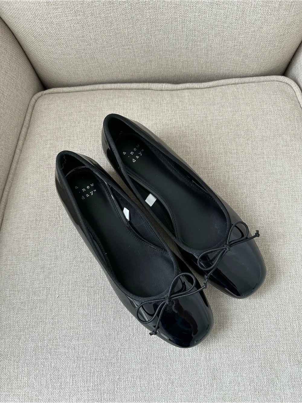 time and tru women’s bow block heel ballet shoes